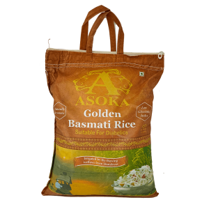 Asoka Golden Basmati Rice – Long Grain Premium White Rice, 15 lb Bag