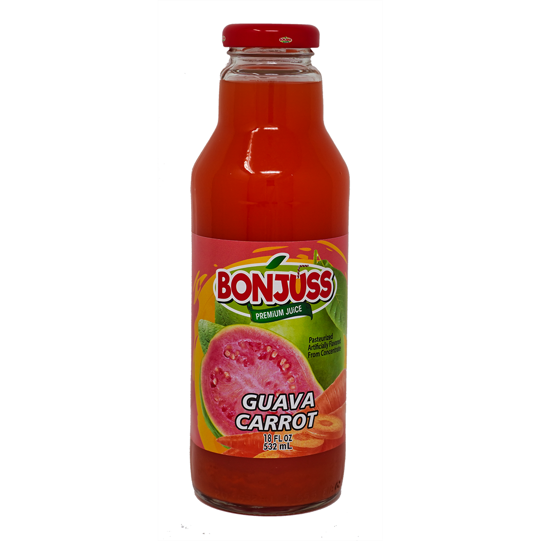 Bonjuss Guava Carrot Juice Drink – 18 oz (532 ml)