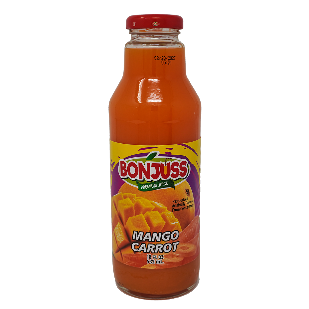 Bonjuss Mango Carrot Juice Drink – 18 oz (532 ml)