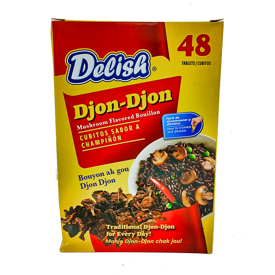 Delish Djon Djon Mushroom Flavored Bouillon Cubes – 48 Pack
