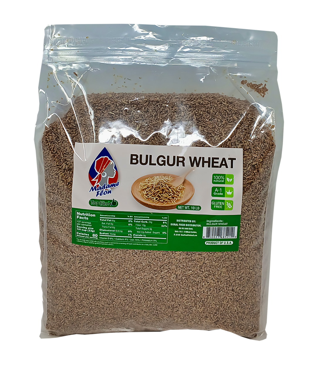 Madame Flon Premium Bulgur Wheat – 10 lb (4.54 kg) Bag