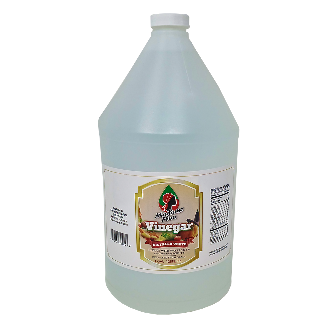 Madame Flon Distilled White Vinegar – 4 Gallon Bulk Pack (15.14 L)