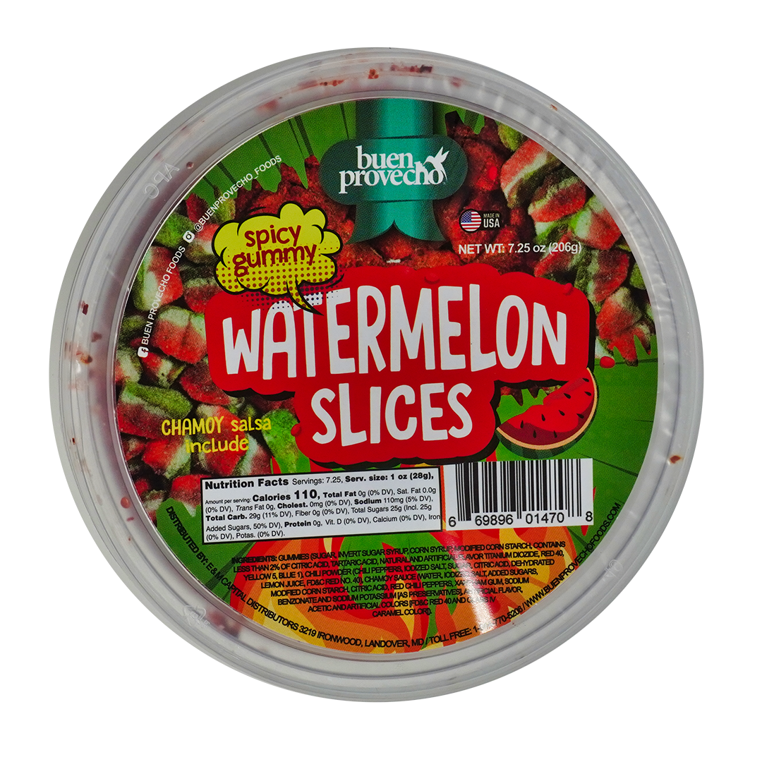 Buen Provecho Spicy Gummy Watermelon Slices – 7.25 oz