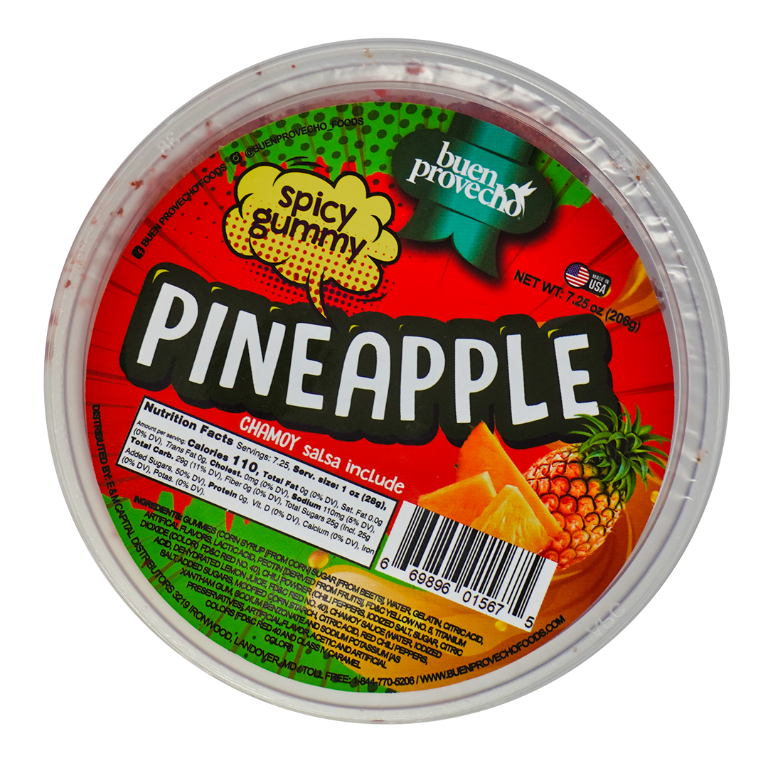 Buen Provecho Spicy Gummy Pineapple – 7.25 oz