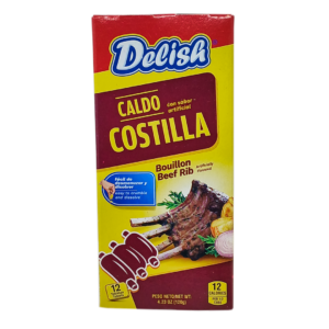 Delish Caldo Sabor a Costillas 12 Tablets 120g