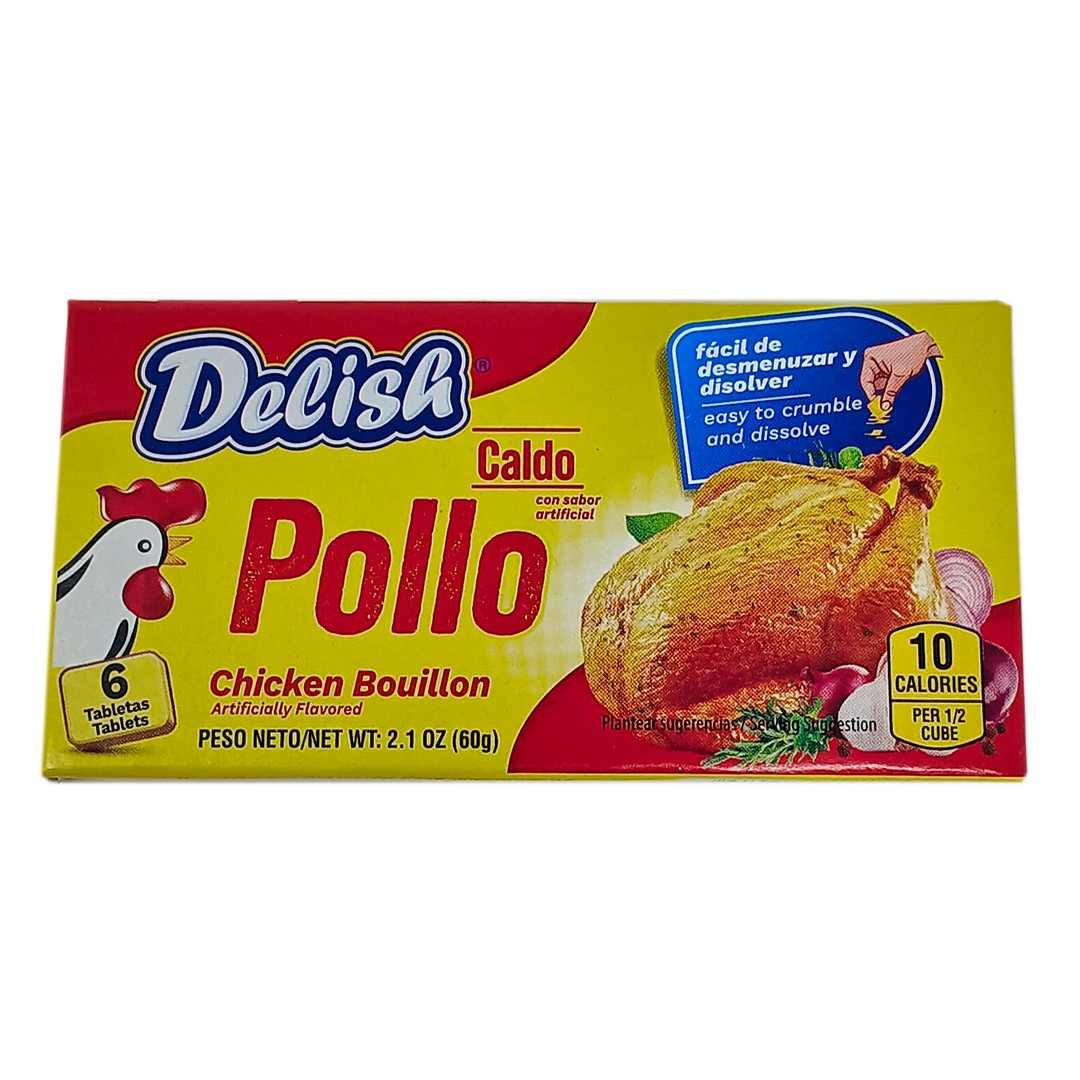 Delish Caldo Sabor a Pollo 6 Tablets 60g