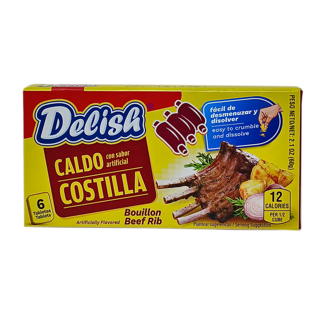 Delish Caldo Sabor Costillas 6 Tablets 60g