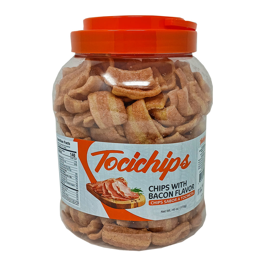 Tocichips Chip With Bacon Flavor – Crunchy, Savory Snack – 170g Bag