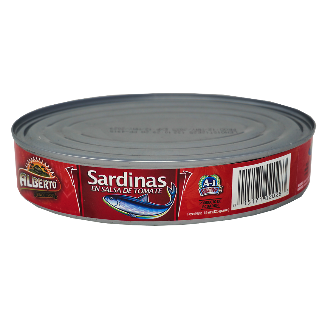 Alberto Sardines in Tomato Sauce – Rich Flavor, Protein Source, 15oz