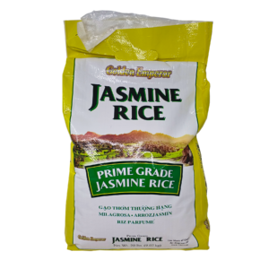 Golden Emperor Jasmine Rice – Premium Aromatic Long Grain White Rice – 20lb