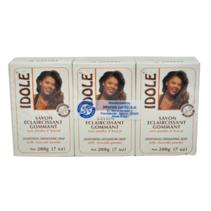 Idole Lightening Exfoliating Soap with Avocado Powder – 200g (3 Pack)