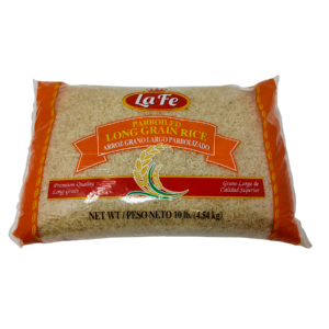 La Fe Parboiled Long Grain Rice – Fluffy, Non-Sticky, Enriched White Rice – 10 lb