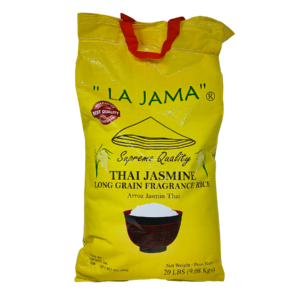 La Jama Thai Jasmine Rice – Authentic Fragrant White Rice – 20 lb