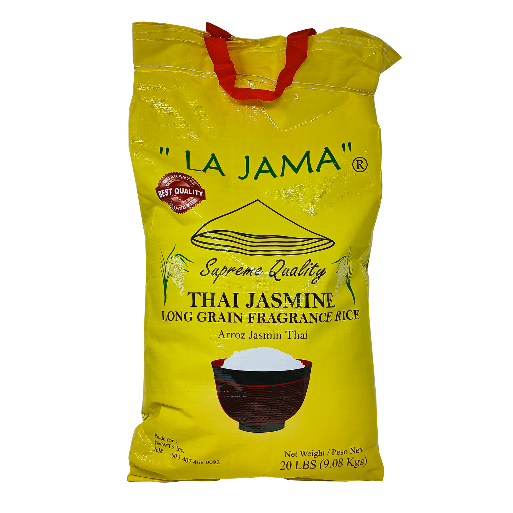 La Jama Thai Jasmine Rice – Authentic Fragrant White Rice – 20 lb