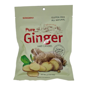 Songwha Pure Ginger Hard Candy – All-Natural Soothing Candy with Real Ginger – 100g