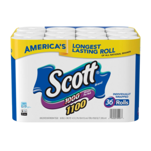 Scott Bath Tissue, 1-Ply, 1100 Sheets, 36 Rolls